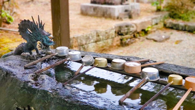 お寺の手水場